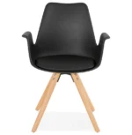 Design Stoel SKANOR Zwart - Afbeelding 2