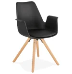 Alterego Design Stoel SKANOR Zwart AC02700BLBL