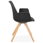 Design Stoel SKANOR Zwart - Afbeelding 3